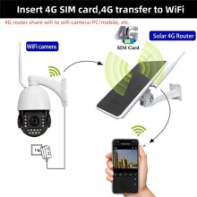 Router Solare 4G da 6 W, Ripetitore WiFi, Router 4G Alimentato A Energia Solare Tutto In , Portata WiFi 50 M, Versione JP Impermeabile IP66