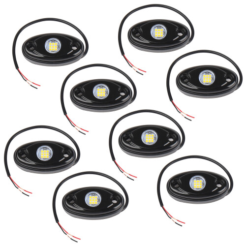 OL-1903R 9W LED Luci per rocce 10-14V 8 pezzi W/R/Y/B