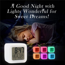 Alarm Clock Digital Travel for Bedroom Boy Girl,Small Desk Bedside Clocks,Display /Date LED Night Light with Snooze