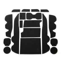 for  Tacoma Accessories 2016-2021 Custom Liner Cup Holder, Console, and Door Pocket Inserts (Double Cab, Black)