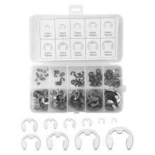 Kit D'Assortiment de Rondelles de Clip en Acier Inoxydable 304 PièCes SéRies 304 E pour Attache D'Arbre M1.5-M10