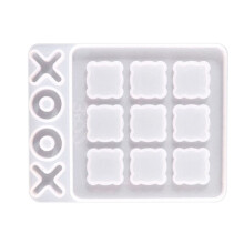 Tic Tac Toe Game Resin Molds Silicone XO Chess Board Epoxy Resin Mold DIY for Kids and Adults