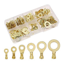 150 PçS Cabo Anel Terminal Anel Terminal Anel de Cobre Anel Terminal Conectores Conectores de LatãO Crimp Cabo Terminais de Fio