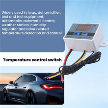 Digital Temperaturkontrolldisplay Termostatkontrollomkopplare och Termistorsensorer Temperatursond (12V 120W)
