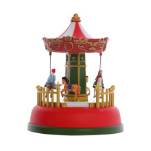 Xmas Glowing Music Carousel Ruota Panoramica Regali di Natale Regali Della Vigilia di Natale Ornamenti di Natale Regali per la Decorazione Della Casa