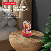 Xmas Glowing Music Carousel Wheel Christmas Gifts Christmas Eve Gifts Christmas Ornaments Home Decoration Gifts B