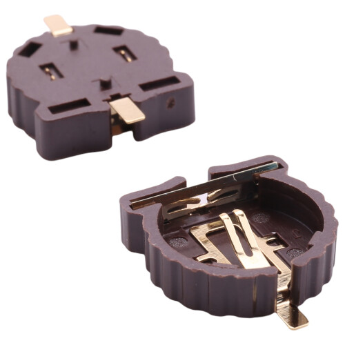 20PCS CR1220 CR1225 Button Battery Holder 3V Button Battery Holder Plating Temperature 2