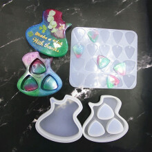Gitarren Plektren & Boxen Harz Form Silikon Plektren Form für DIY Gitarren Bass Picks Daumen Finger Picks,A