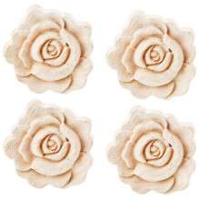 Wooden Carved Onlay Appliques Rose Wood Carving Decal Unpainted Furniture Bed Door Cabinet Decor