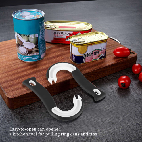 2Pcs Easy Open Ring Pull Can Opener Easy Grip Opener Ring-Pull Helper for Ring Pull Tab Cans Tins Bottles Kitchen Tools 1