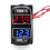 Car Digital Voltmeter Temperature Gauge 2 in 1 Voltage Temp LED Display Meter for 1
