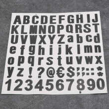 770 Pieces 10 Sheets Self Adhesive Vinyl Letters Numbers Kit, Alphabet Number Stickers for Mailbox (Black, 1 Inch)