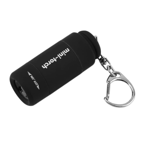 Torch Keychain LED Rechargeable USB  Flashlight Portable Pocket Torch Keyring DIY Tool for Home