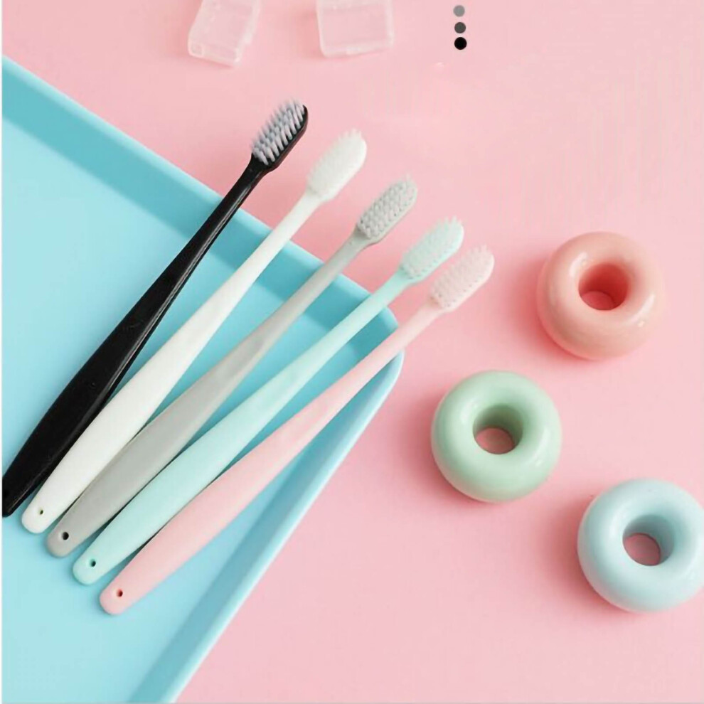 10pcs Soft Hair Toothbrush Set with Cover â Multi Colors Dental Care