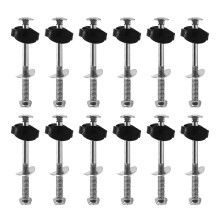Trampoline Screws Kits, 12Pcs Galvanized Steel Trampoline Screws Fixing Accessories for Trampoline Assembly Replacement