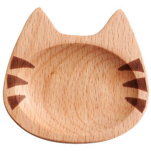 Piatto un Forma di Gatto Piatto di Salsa di Cartone Animato nel Stile Giapponese Piatto Creativo nel Legno Aromi Sushi Piatto di Senape Vassoio