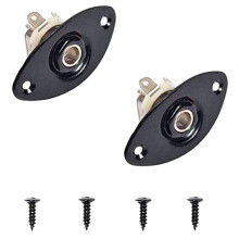 1 / 4Zoll Oval Verbeult Elektrisch Gitarren Buchse Ausgang Platte Sockel Jackplate, 2Pack