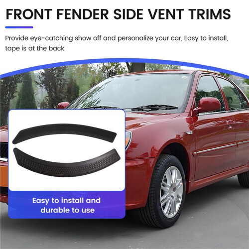 2Pcs Car Front  Side Vent Sticker Cover EVO Style for  Lancer 2008-2015 1