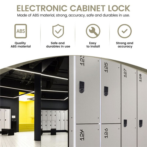 Combination Lock, Door Access Digital Electronic Security Cabinet Coded Locker Contact Keypad Password Key Access Lock-A 1