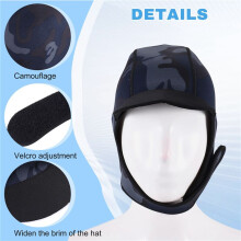 Bonnet de Bain Bonnet de Surf en NéOprèNe 2 MM avec Jugulaire Bonnet de PlongéE RéGlable à SéChage Rapide pour la Natation Surf