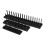 3Pc Socket Organizer Tray Set Black Metric Socket Trays 1/4Inch 3/8Inch & 1/2Inch Drive Deep and Shadow Socket Holders 1