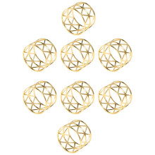 8 PièCes SéRies de Porte-Anneau de Serviette en Maille Ronde, Ensemble de Table Adapté Aux Occasions DéContractéEs ou Formelles et Aux FêTes de