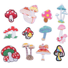 12Pcs Mushroom Patches Iron for Clothing Pants Shoes Curtain, DIY Mushroom Embroidery Patch Sewing Decoration