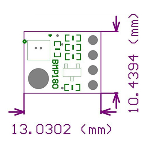 5Pcs GY-68 BMP180 Barometric Pressure Temperature Sensor Module Replace BMP085 2