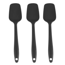 EspáTula de Silicona de 3 Piezas EspáTula de Goma Negra Resistente una Altas Temperaturas Sin Bpa EspáTula de Cocina para Cocinar y Hornear