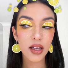 Summer Resin Fresh Lemon Orange Slice Drop Earrings Women Acrylic Fruit Jewelry