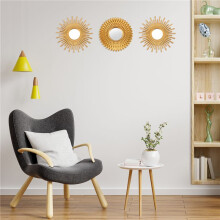 Gold Mirrors for Wall Pack of 3 - Wall Mirrors for Room Decor & Home Decor Mirrors for Wall Decor Decorative Mirrors