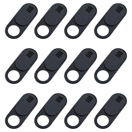 Webcam Cover, 12-Pack Ultra Thin Design Web Camera Cover Slide for Laptop, PC, , , Computer, , Pro- Black