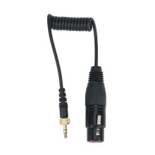 Locking Type 3.5mm to 3.5mm TRS to XLR Female Microphone Output Universal Audio Cable for Wireless Receivers