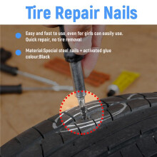 20Pcs Tire Repair Rubber Nails Auto Motorcycle Vacuum Tire Repair Nail Fast Repair Tool Self-Service Tire Repair Nail S