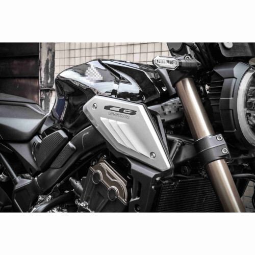 Gloss Silver Motorcycle Frame Side Panel Guard Cover Shell Intake Pipe Protector for  CB650R 2019 2020 2021 2