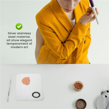 Professional Makeup Palette Tray Mixed Make Stainless Steel Liquid Foundation Palette Watercolor Art Makeup Tools