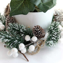 WeißE Weihnachten Beeren/Beere Stiele Kiefern Zweige & KüNstliche Tannen Zapfen/WeißE Stechpalme SprüHen/Kranz Picks für Dekoration