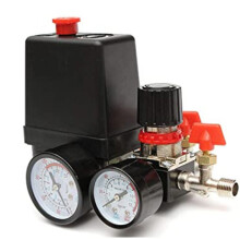 Interruptor de Controle de Pressão Do Compressor de Ar, Medidores de Regulador de Pressão de 90-120 PSI com Regulador de Pressão