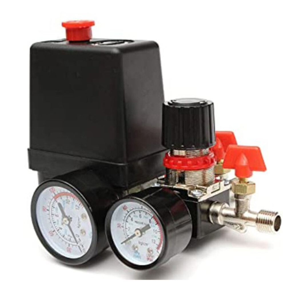 Air Compressor Pressure Control 90-120 Psi Pressure Manifold Regulator Gauges With Pressure Regulator 4713908260181