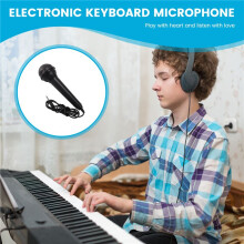Keyboard Microphone 3.5mm Small Port Keyboard Portable Microphone for Children Beginner Electronic Piano Music Keyboard