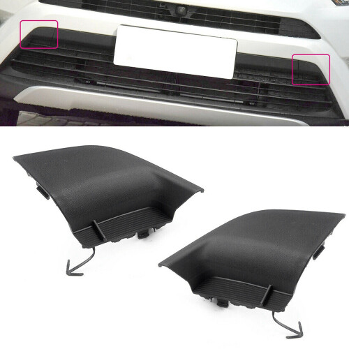 2Pcs Front Bumper Tow Hook Eye Cover Cap for  RAV4 EU 2016-2018 2