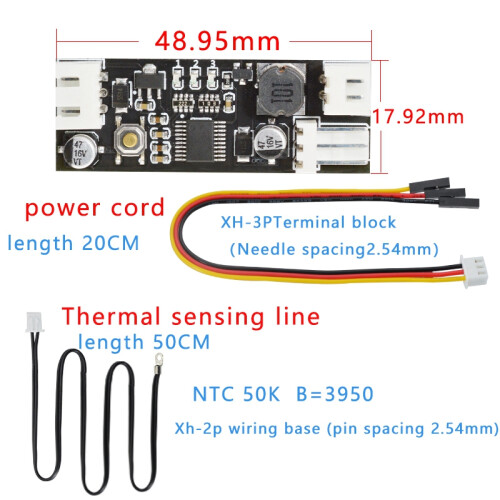 Temperature Controller Module Single 12V  PWM 2-3 Wire Fan Temperature Control Governor Computer Fan
