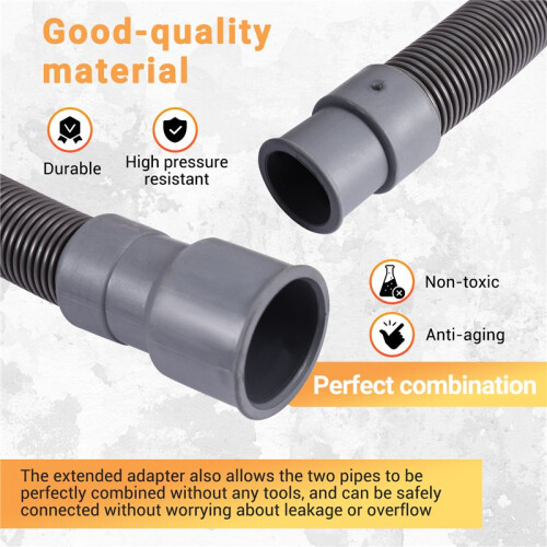 Automatic Drum Washing Machine Drain Pipe Drain Hose Fittings, 2 Meter 1