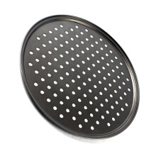 28 cm Perforierter Antihaft-Karbonstahl-Pizzaboden, einfaches Entnehmen
