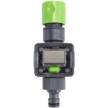 Medidor de Vazão de Água Digital IPX6 Mangueira de Jardim Externa Calcular Consumo Taxa de Vazão de Água Conectores de Rosca de 3/4 de Polegada