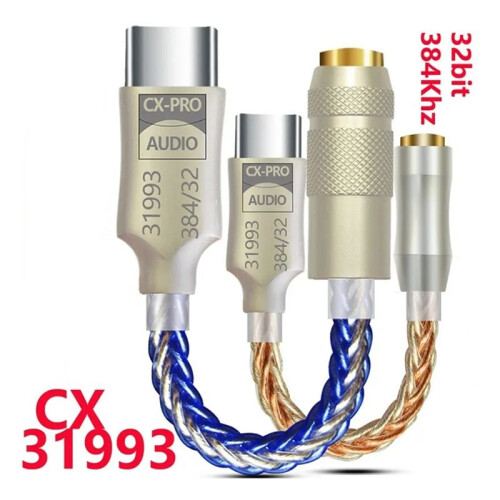 CX31993 HiFi DAC Type C to 3.5mm Headphone Amplifier Audio Decoder IEM AMP Mobile Phone Adapter B 1
