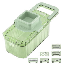 Tritaverdure, Trituratori con Contenitore Trasparente, Grattugia Manuale Multifunzionale, Strumento per Affettare da Cucina Rimovibile A