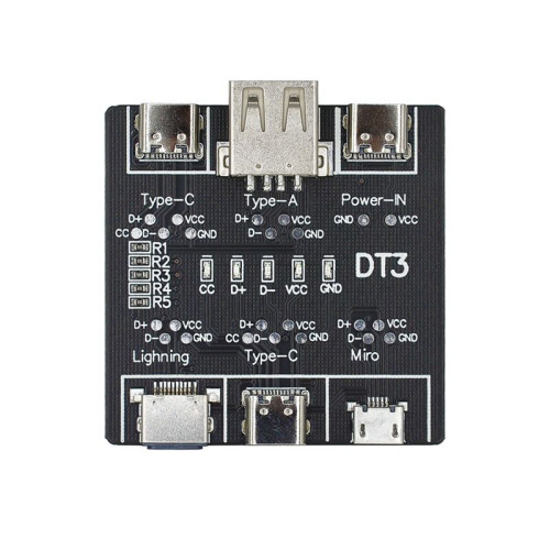 USB Data Cable -Off Detection Board for Micro-Type Type-C Port DT3 USB Cable Tester Fast Detection Light Weight