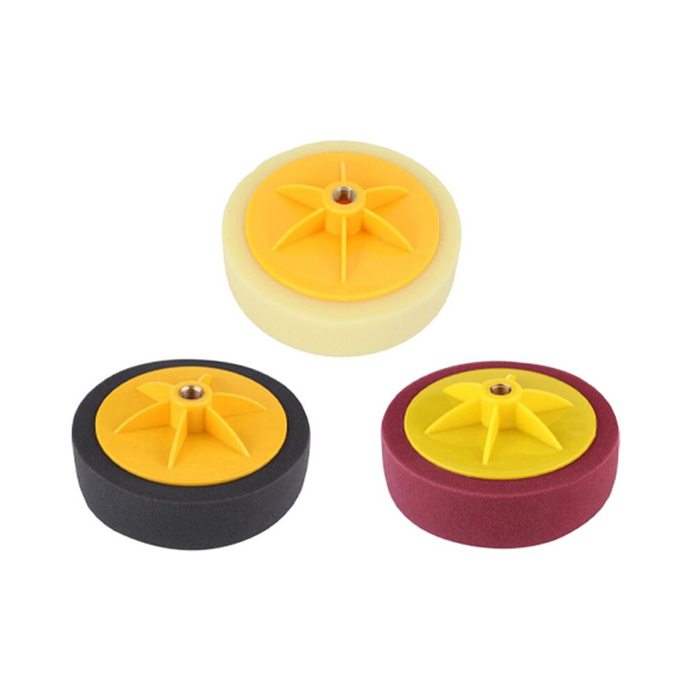3 Pcs 6 Inch/15Cm Car Polishing Waxing Pad Sponge M14 Wheel Polishing Waxing Pad Kit Tool For Car Polisher 6033713357738