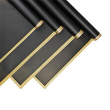 20 Blatt Blumengeschenkpapier mit 10 Grußkarten, Blumenstrauß-Geschenkpapier, Blumenverpackungspapier, Schwarz